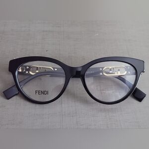 Fendi Elegant Black and Gold Glasses